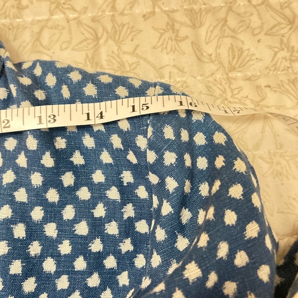 Anthropologist Holding Horses Dotted Blue/Cream Shirtdress Size 4 - Picture 8 of 11